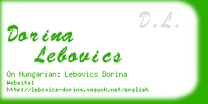 dorina lebovics business card